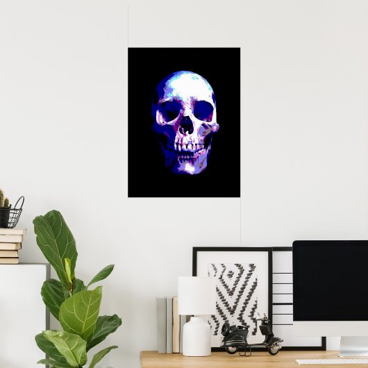 Skull Pop Art Poster (Thuiskantoor)