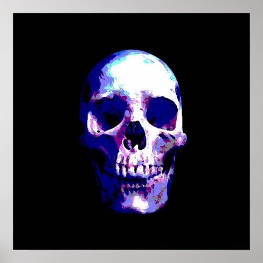 Skull Pop Art Print Poster - Skulls Posters Prints (Voorkant)