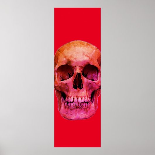 Skull Pop Art Red Poster (Voorkant)