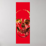 Skull Pop Art Red Poster<br><div class="desc">Fantasy Art Skull Skeleton - Blue & Paarse Tones Heavy Metal Punk Rock College Pop Art Afbeelding</div>