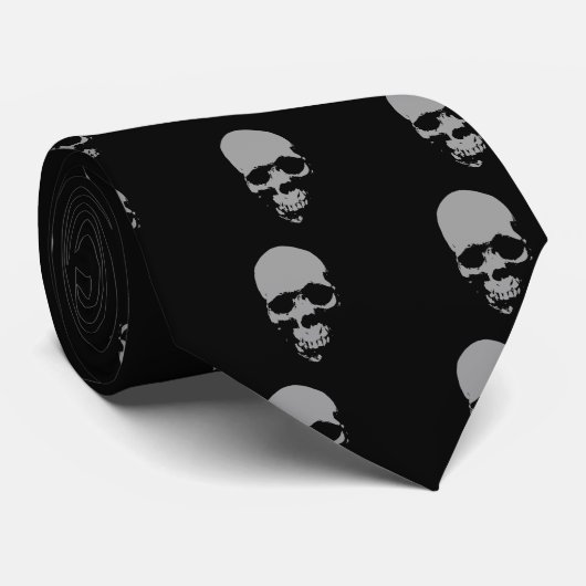 Skull Pop Art Stropdas (Opgerold)