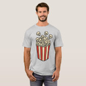 Skull Popcorn Box Sticker  T-shirt (Voorkant volledig)