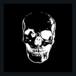 Skull Poster - Black & White Pop Art, Fantasy Art<br><div class="desc">Fantasy Art Skull Skeleton Negatief Afbeelding Poster Print - Heavy Metal Punk Rock College Retro Art</div>