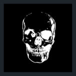 Skull Poster - Black & White Pop Art, Fantasy Art<br><div class="desc">Fantasy Art Skull Skeleton Negatief Afbeelding Poster Print - Heavy Metal Punk Rock College Retro Art</div>