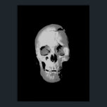 Skull Poster - Black & White Pop Art, Fantasy Art<br><div class="desc">Fantasy Art Skull Skeleton Poster Print - Heavy Metal Punk Rock College Retro Art</div>