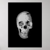 Skull Poster - Black & White Pop Art, Fantasy Art (Voorkant)