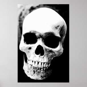 Skull Poster Print Zwart Wit Fantasy Metal Rock