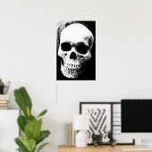 Skull Poster Print Zwart Wit Fantasy Metal Rock (Thuiskantoor)