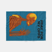 Skull Pray For My Opps 2026  Fleece Deken (Voorkant (Horizontaal))