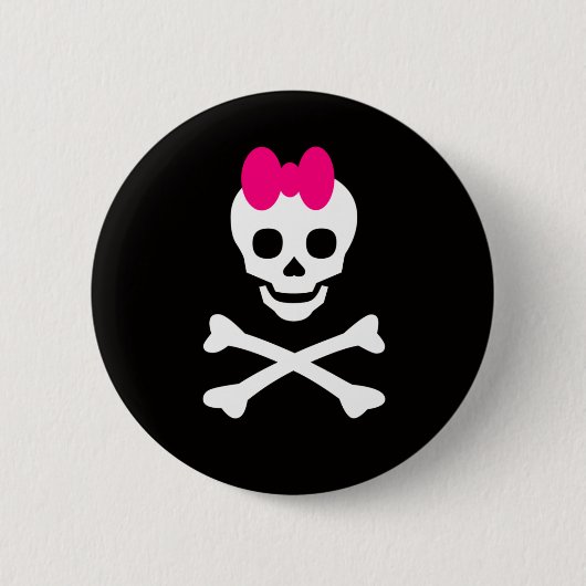 Skull Princess Ronde Button 5,7 Cm (Voorkant)