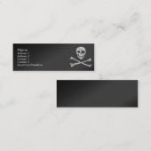 Skull-profielkaart Mini Visitekaartje (Voorkant / Achterkant)