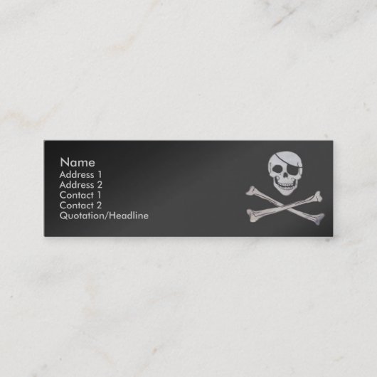 Skull-profielkaart Mini Visitekaartje (Voorkant)