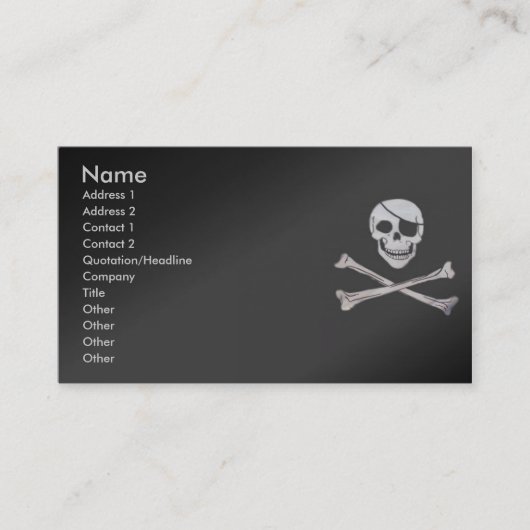 Skull-profielkaart Visitekaartje (Voorkant)