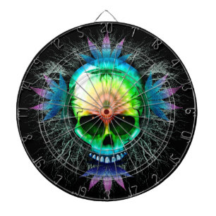 Skull Psychedelic Trippy Explosion Dartbord
