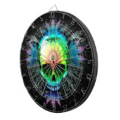 Skull Psychedelic Trippy Explosion Dartbord (Voorkant Rechts)