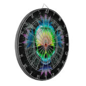 Skull Psychedelic Trippy Explosion Dartbord (Voorkant Links)