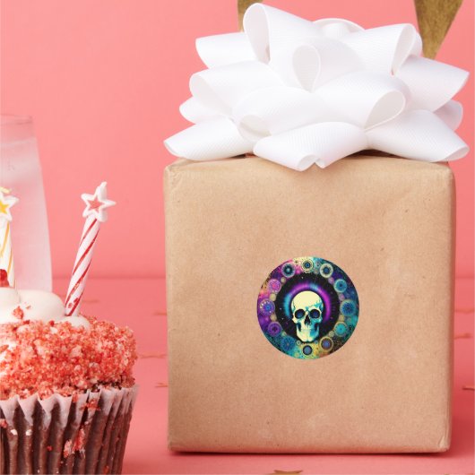 Skull Psychedelics Sticker (Feest)