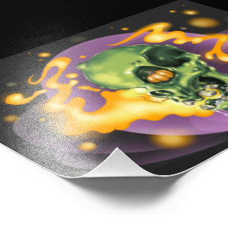 Skull Pumpkin Print Foto Afdruk