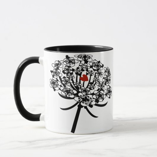 Skull Queen Anne's Lace Mok (Links)