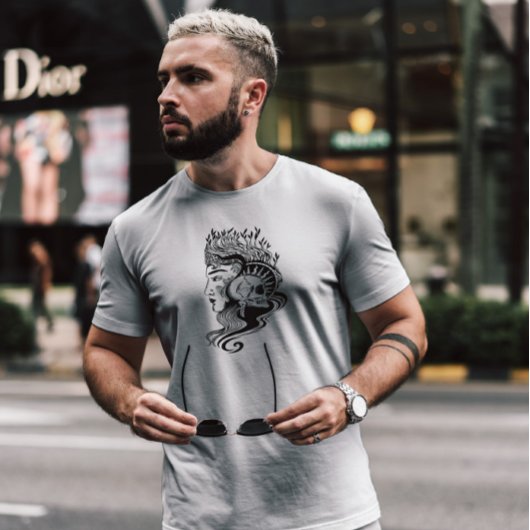 Skull Queen Dark Art Nouveau T-shirt