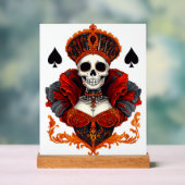 Skull Queen of Spades Acryl Bord (Neutraal)