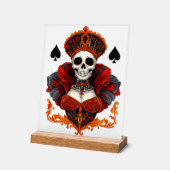 Skull Queen of Spades Acryl Bord (Hoek)