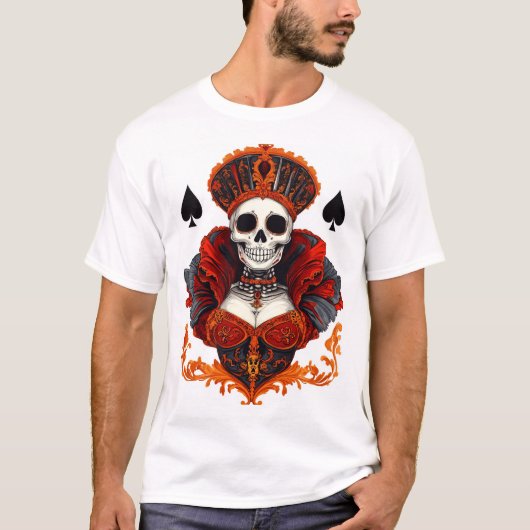 Skull Queen of Spades T-shirt (Voorkant)