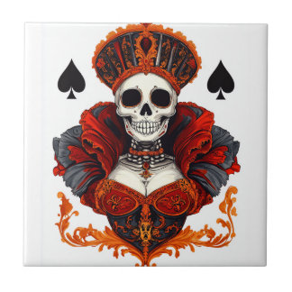 Skull Queen of Spades Tegeltje