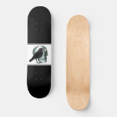 Skull Raven Skeleton Key Black Persoonlijk Skateboard (Voorkant)