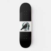 Skull Raven Skeleton Key Black Persoonlijk Skateboard (Voorkant)