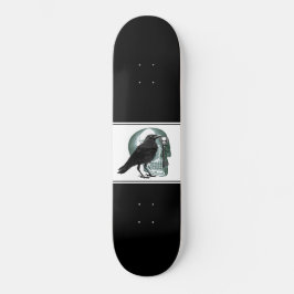 Skull Raven Skeleton Key Black Persoonlijk Skateboard