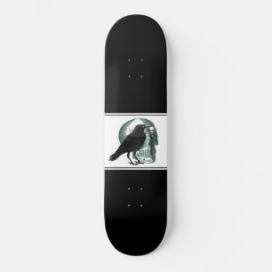 Skull Raven Skeleton Key Black Persoonlijk Skateboard