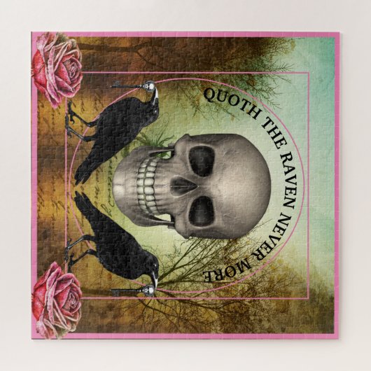 Skull Ravens Halloween Legpuzzel (Horizontaal)