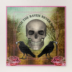 Skull Ravens Halloween Legpuzzel