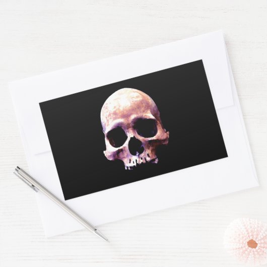 Skull Rechthoekige Sticker (Envelop)