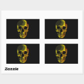 Skull Rechthoekige Sticker (Vel)