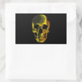 Skull Rechthoekige Sticker (Tas)