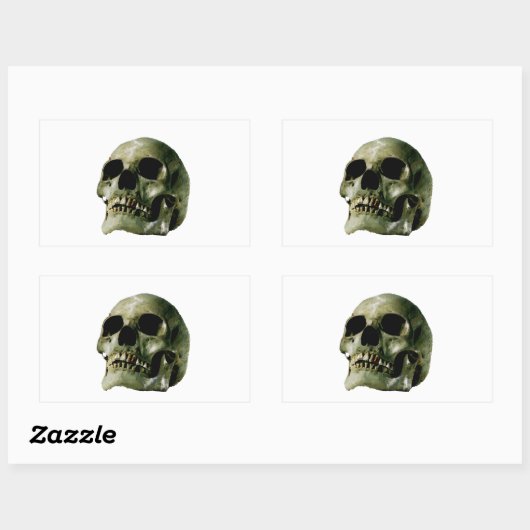 Skull Rechthoekige Sticker (Vel)