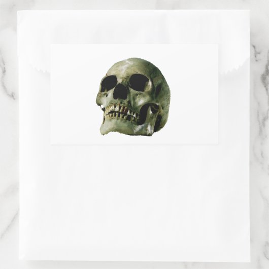 Skull Rechthoekige Sticker (Tas)