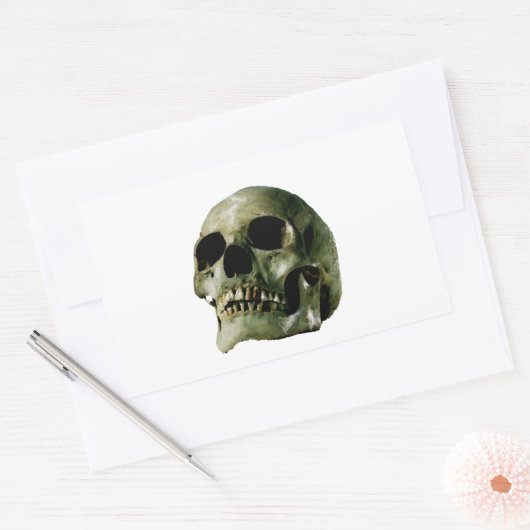 Skull Rechthoekige Sticker (Envelop)
