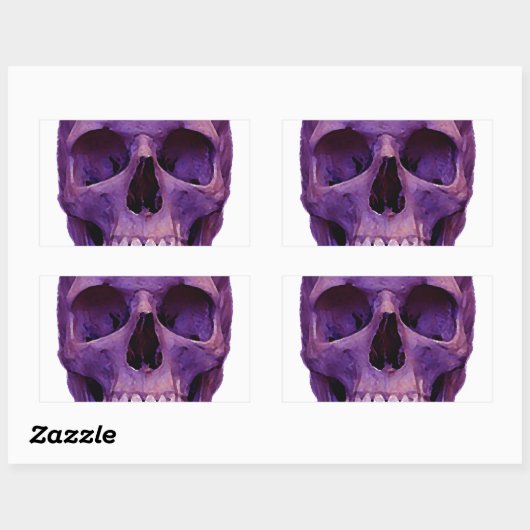 Skull Rechthoekige Sticker (Vel)