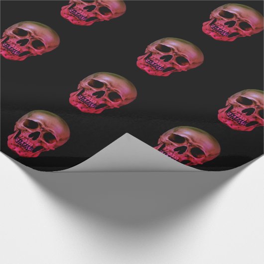 Skull Red Black Cadeaupapier (Hoek)