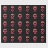 Skull Red Black Cadeaupapier (Vlak)