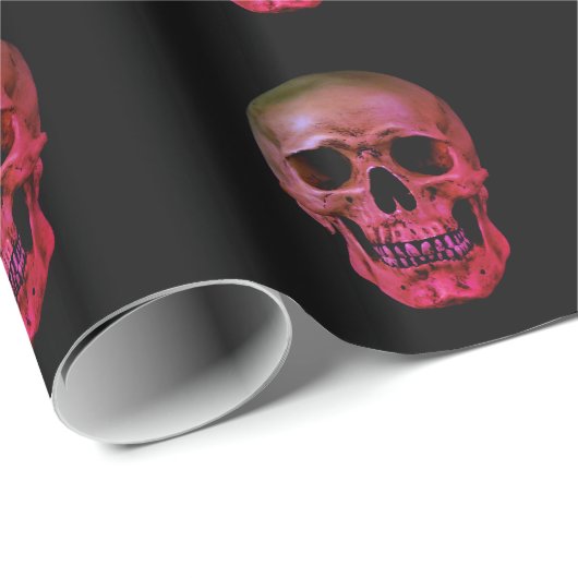 Skull Red Black Cadeaupapier (Rol Hoek)