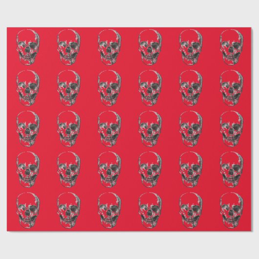 Skull Red Cadeaupapier (Vlak)