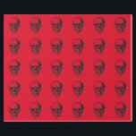 Skull Red Pop Art Cadeaupapier<br><div class="desc">Kunststijl pop Digitale kunstschilders schedel</div>