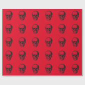 Skull Red Pop Art Cadeaupapier (Vlak)