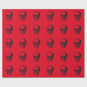 Skull Red Pop Art Cadeaupapier