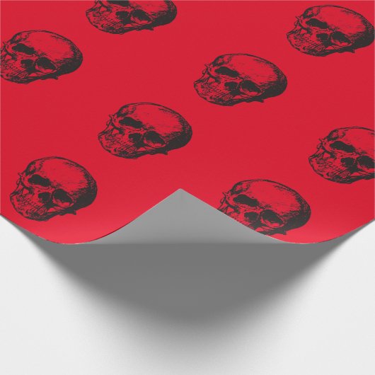 Skull Red Pop Art Cadeaupapier (Hoek)