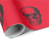 Skull Red Pop Art Cadeaupapier (Rol Hoek)